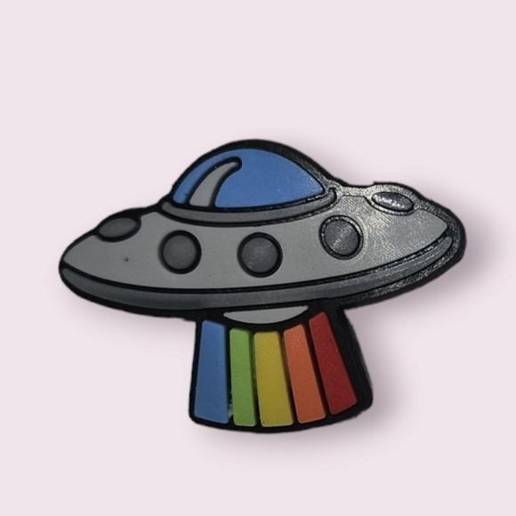 4/$8 Decorative Crocs Charm Shoe Charm - Spaceship - Picture 1 of 3